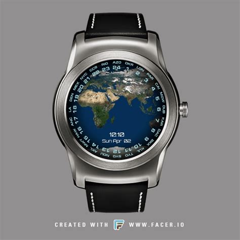 Watch Face With On A Map Or Globe