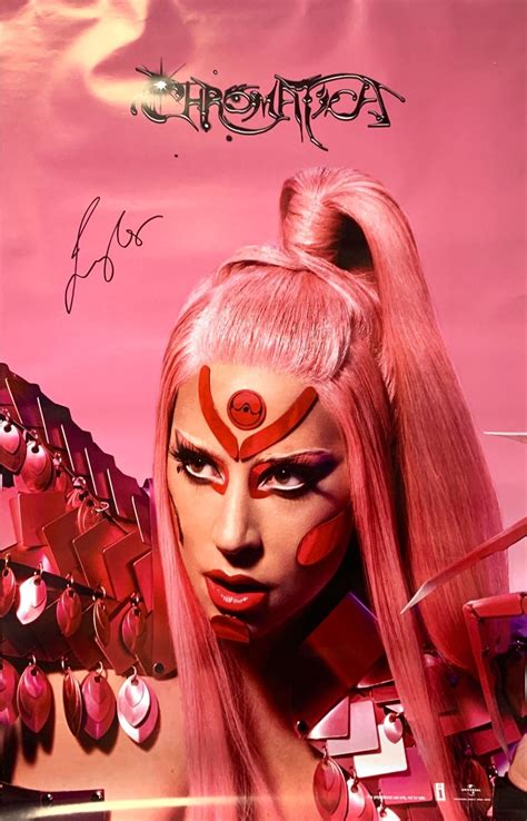 Autographed Lady Gaga Chromatica PROMO Official Poster