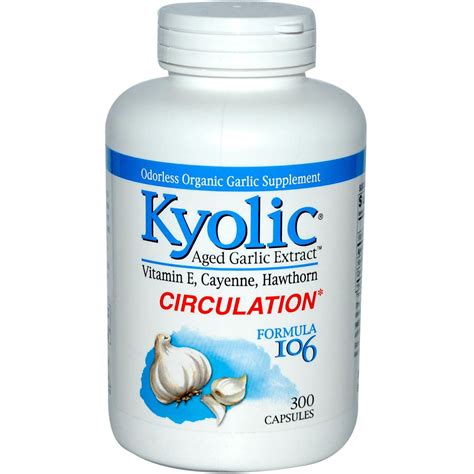 Kyolic Aged Garlic Extract Formula 106 Circulation 300 Caps ...