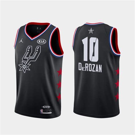 Men's Spurs #10 Demar Derozan 2019 All-Star jersey black