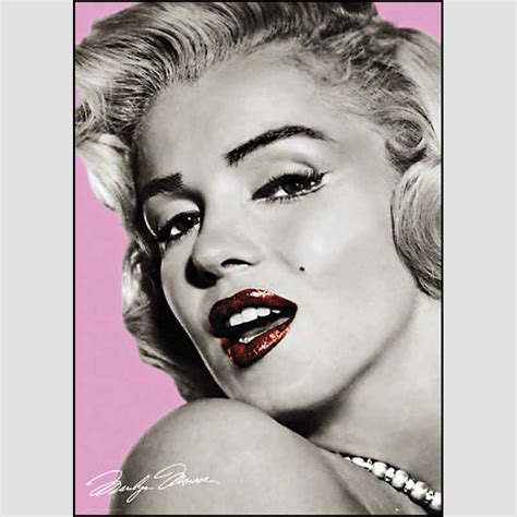 Marilyn Munroe Ruby Lips - Art Retro Vintage Poster Art