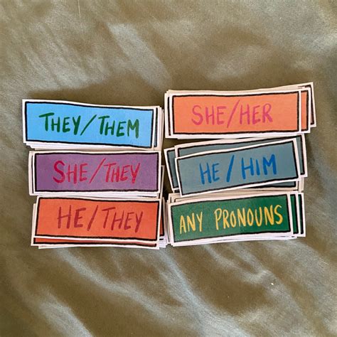 New Pronouns Stickers - Etsy