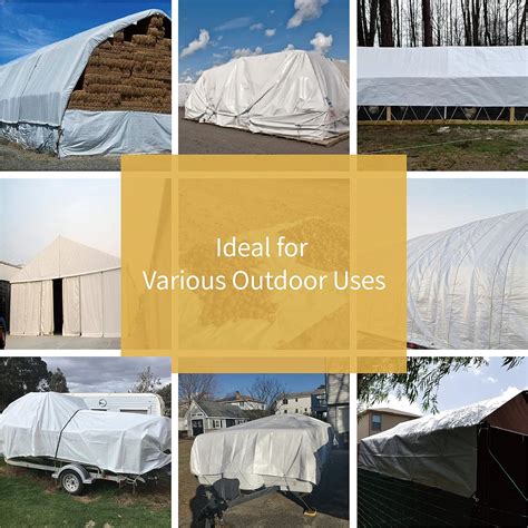 Buy GUARD SHIELD Heavy Duty Tarp 10x10 Feet White Multi Purpose Thick ...