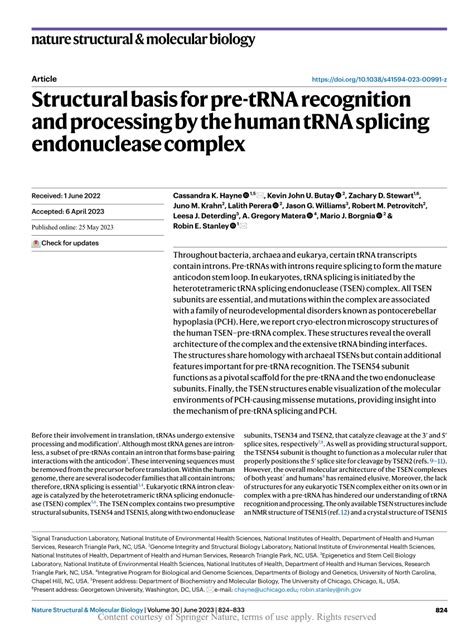 Structural basis for pre-tRNA recognition and processing by the human ...