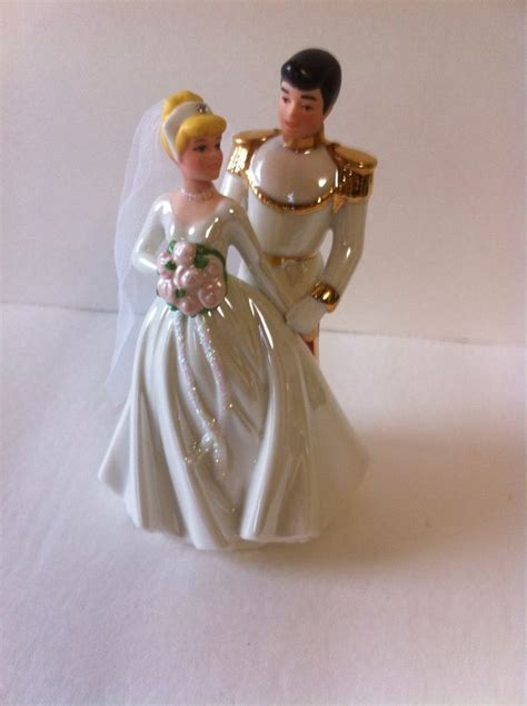 Disney Cinderella and Prince Charming Wedding Figurine Cake Topper ...