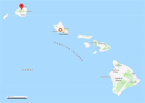 Map of the archipelago of Hawaii (USA), Google. (n.d.). (Google Maps,... | Download Scientific ...