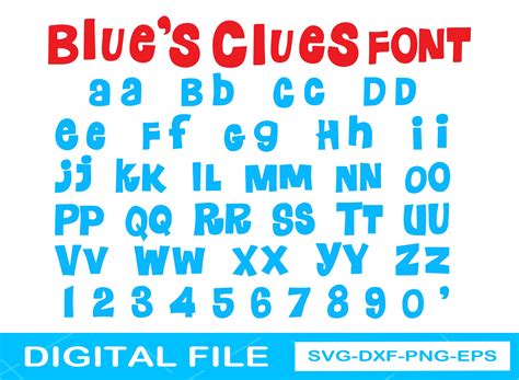 Blues Clues Font Svg Blues Clues Dog Svg Nick Jr Svg Blues | Etsy