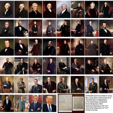 Printable Presidents Portraits