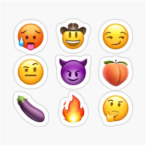 "Spicy Emoji Sticker Pack" Sticker for Sale by helenabaird | Redbubble