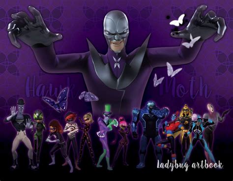 Image - Ladybug Artbook Hawk Moth And Villains.jpg | Miraculous Ladybug ...