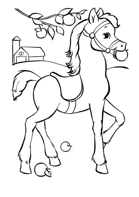 Coloring Pages | Animated Horse Coloring Page