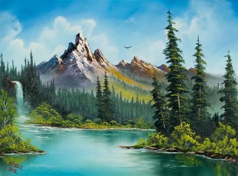 bob ross wilderness waterfall paintings Oil Painting Gallery, Artwork ...