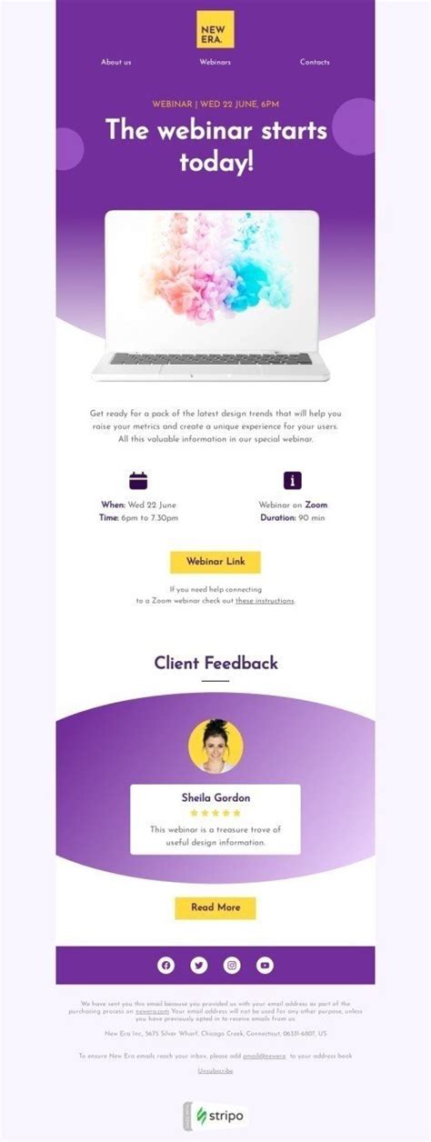 Webinar reminder Email Template by :full_name — Stripo.email