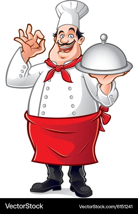 Fat chef Royalty Free Vector Image - VectorStock