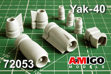 Additions (3D resin printing) 1/72 AI-25 engines and Yak-40 reversing device (Amigo Models)