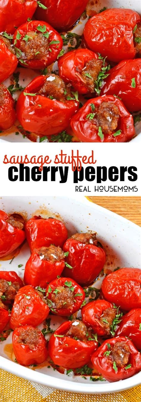 Sausage Stuffed Cherry Peppers ⋆ Real Housemoms