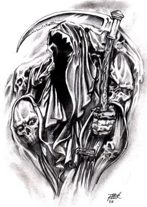 30 Grim Reaper Tattoo Designs Calf ideas | grim reaper tattoo, reaper ...