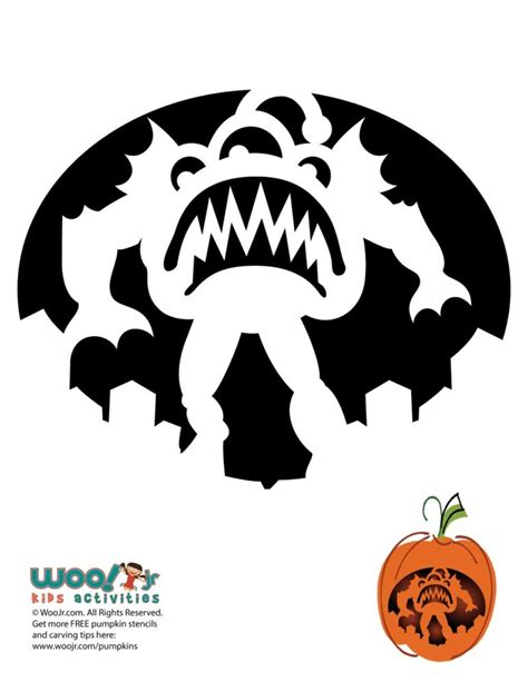 Monster Pumpkin Carving Stencils | Woo! Jr. Kids Activities : Children ...