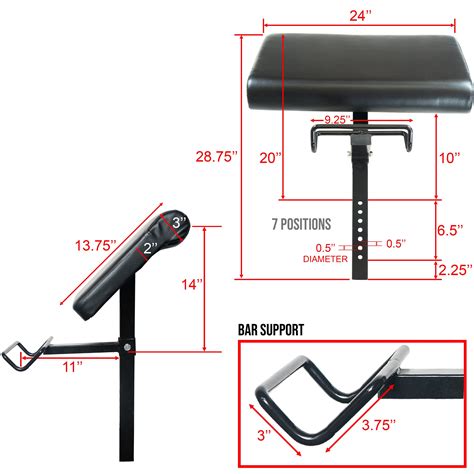 Preacher Curl Bench Attachment - Heavy-Duty | Valor Fitness EX-2