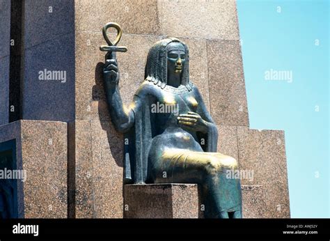 Bronze Statue Of Cleopatra Alexandria Egypt North Africa Stock Photo ...