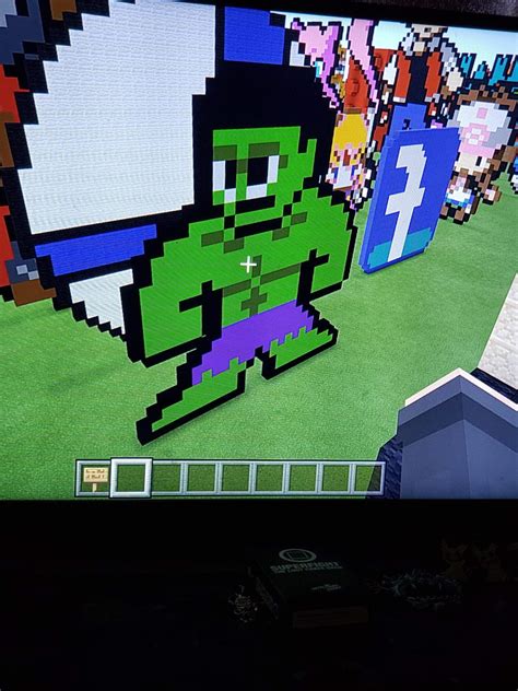 Requested The Incredible Hulk Pixel Art | Minecraft Amino