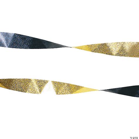 Black & Gold Foil Streamers | Oriental Trading