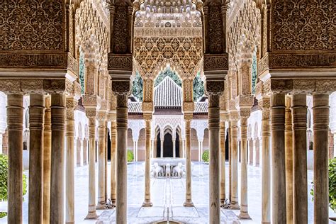 Interior Palace Pillars of La Alhambra in Granada, Spain | Smithsonian ...