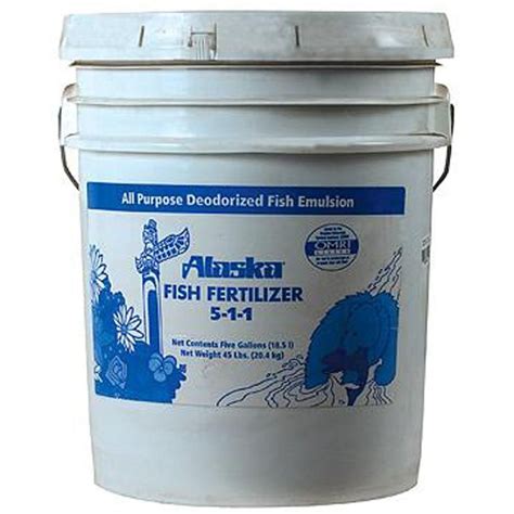 Alaska 640 oz. (5 Gal.) Liquid Fish Emulsion Fertilizer 5-1-1 9301205 | Plant nutrients, Organic ...