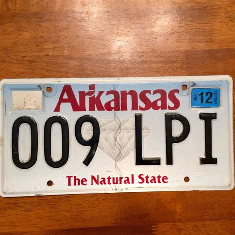 2012 Arkansas License Plate 009LPI | License plate, Plates, Arkansas