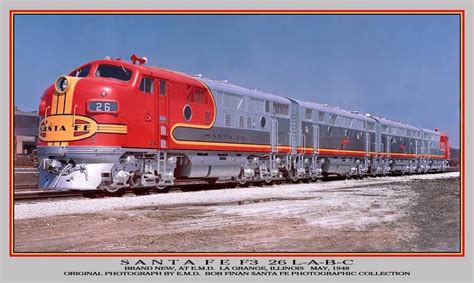 Santa Fe F3 Set 1948 (EMD photo) | Train, Old trains, Train pictures