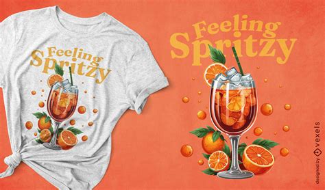 Refreshing Spritz T-shirt Design Vector Download