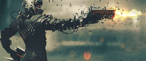 2560x1080 Cyberpunk Gun Armor 2560x1080 Resolution HD 4k Wallpapers, Images, Backgrounds, Photos ...