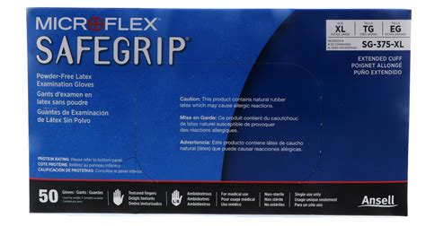 Snapklik.com : SafeGrip Powder-Free Latex EC Gloves XL Box