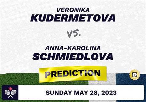 Veronika Kudermetova vs. Anna-Karolina Schmiedlova Prediction - French ...