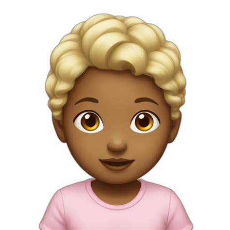 black baby girl | AI Emoji Generator
