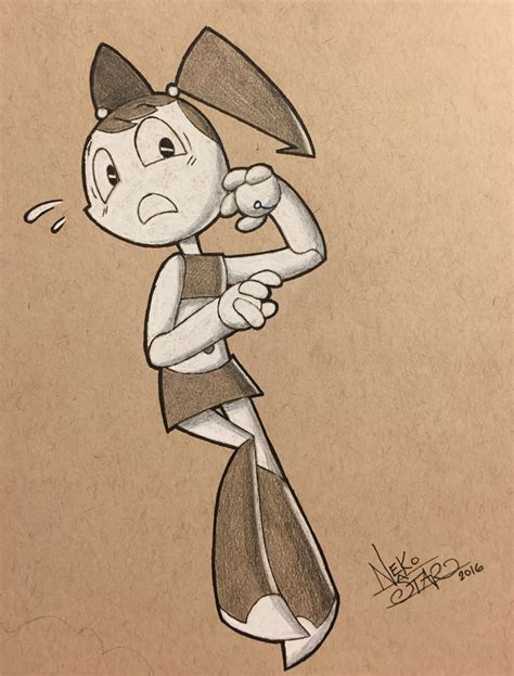 Inktober Day 13: "Scared" (Feat. Jenny 'XJ9' Wakeman) : r/Inktober