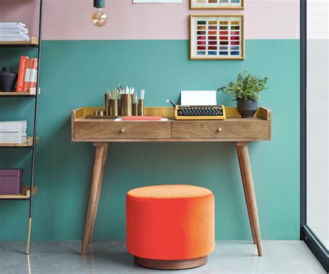 Home Office Storage, Home Office Space, Mango Wood Desk, Bedding Inspiration, Room Inspiration ...
