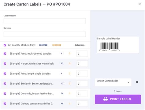 Inventory Planner Feature: Print Labels - Inventory Planner