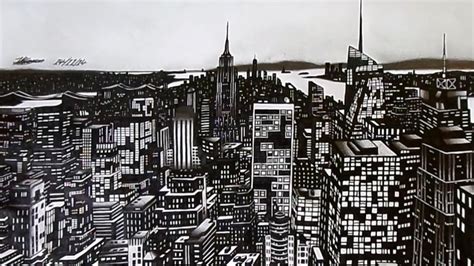 Dallas Skyline Pencil Drawing at PaintingValley.com | Explore collection of Dallas Skyline ...