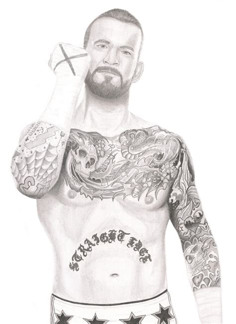 Former WWE Superstar and now UFC fighter CM Punk pencil drawing http ...