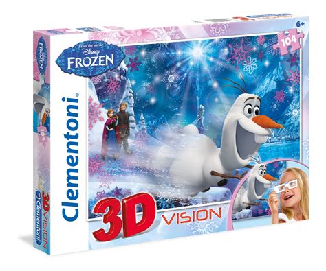 Disney Frozen - 104 pcs - 3D Vision Puzzle - Clementoni