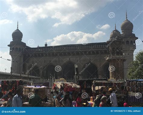 Mecca Masjid in Hyderabad, India Editorial Stock Photo - Image of ...