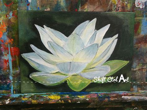 White Lotus Flower Painting at PaintingValley.com | Explore collection of White Lotus Flower ...