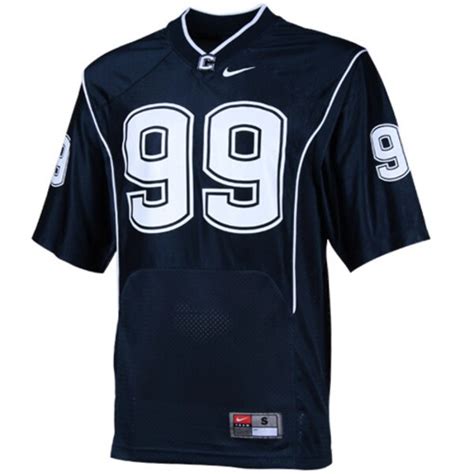 Nike No. 99 UConn Huskies Youth Navy Blue Replica Football Jersey