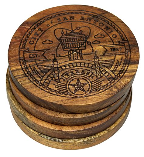 City Of San Antonio Texas Seal Coaster - City Seal Coasters