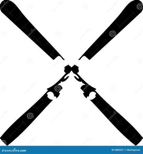 Skis Crossed Symbol Vector Illustration | CartoonDealer.com #106169634