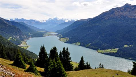 Lake Reschen in Graun in Vinschgau, holiday in Vinschgau in South Tyrol