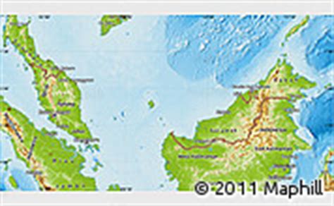 Physical Map of Malaysia