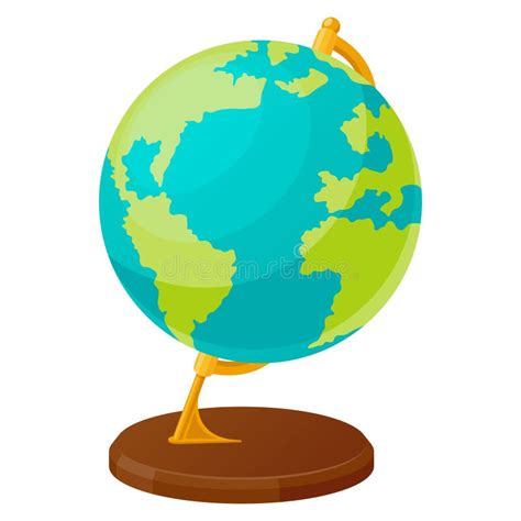 The Globe in Flat Style. Spherical Model of Earth for Educational, Scientific Purposes. School ...