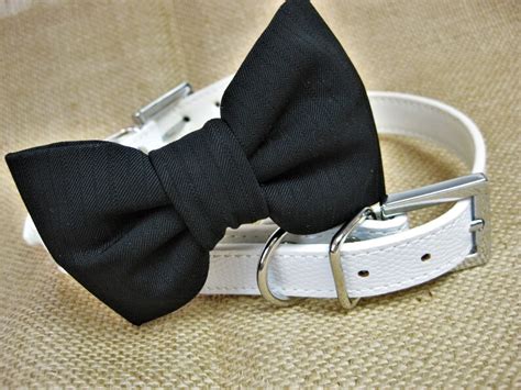 Black Dog Bow Tie Collar XXS XS S M L Dog Bow Tie Dog - Etsy